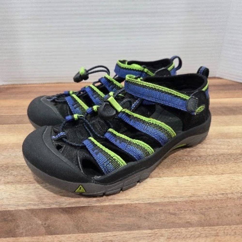 KEEN Newport Neo H2 Big Kids Size 3 Youth Water Hiking Sandals Black Blue Green